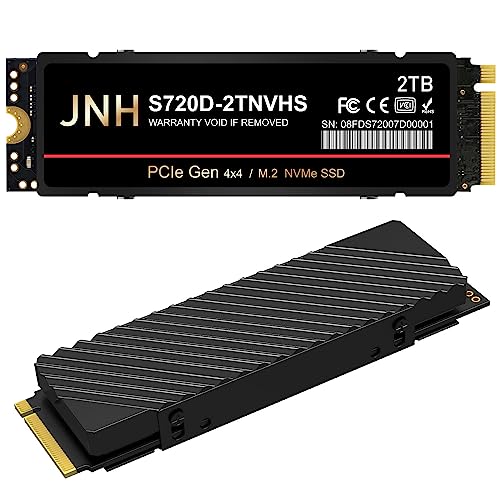 Amazon | JNH SSD 2TB PCIe Gen4x4 M.2 NVMe 2280 DRAM搭載 R